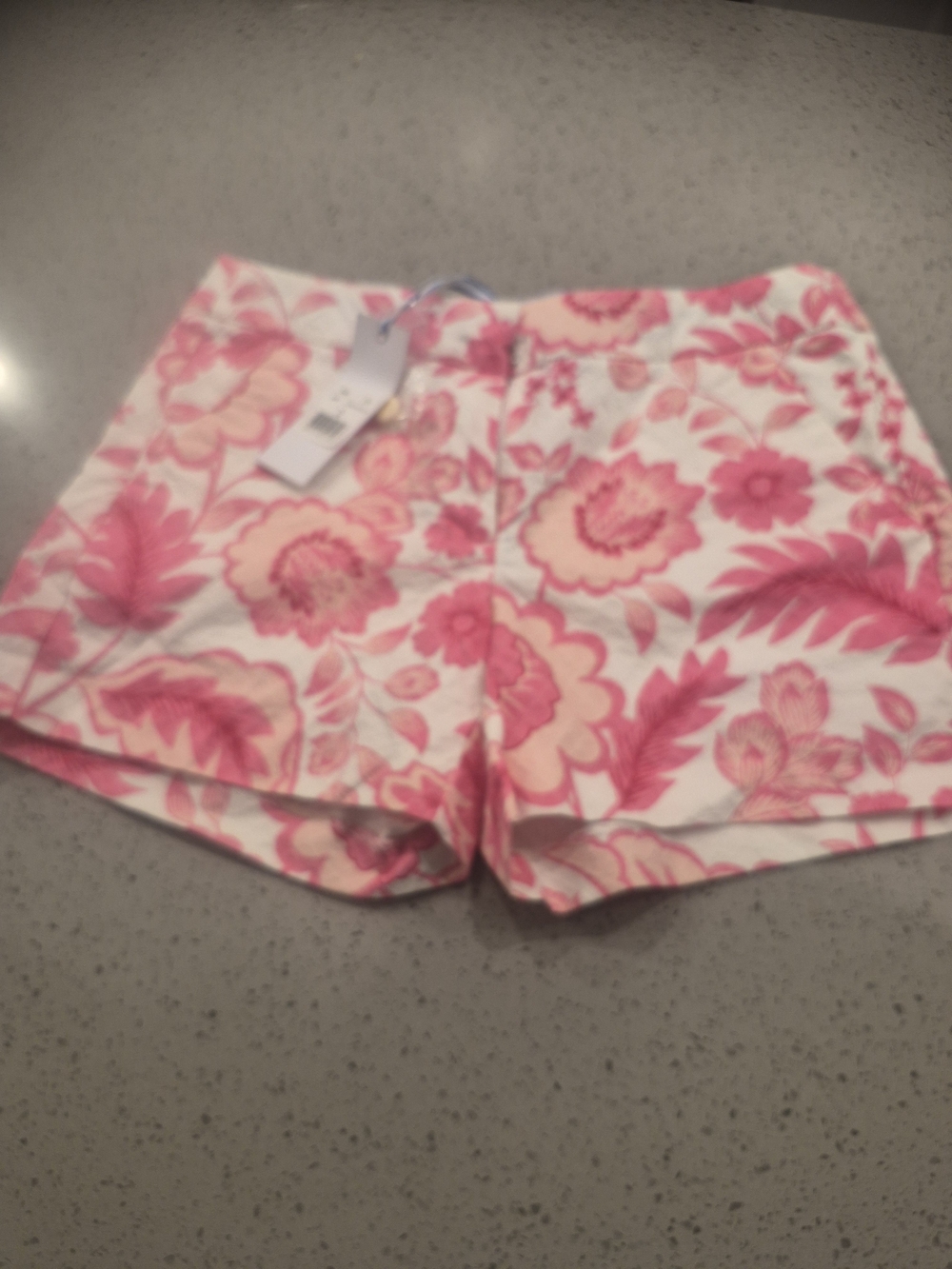 Young Women's Pink Floral Casual Jean Shorts